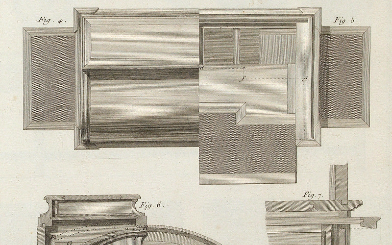 André-Jacob Roubo (1739–1791). L’Art du Menuisier en Meubles (pormenor). Paris, 1769– 1775. Museu Calouste Gulbenkian – Coleção do Fundador