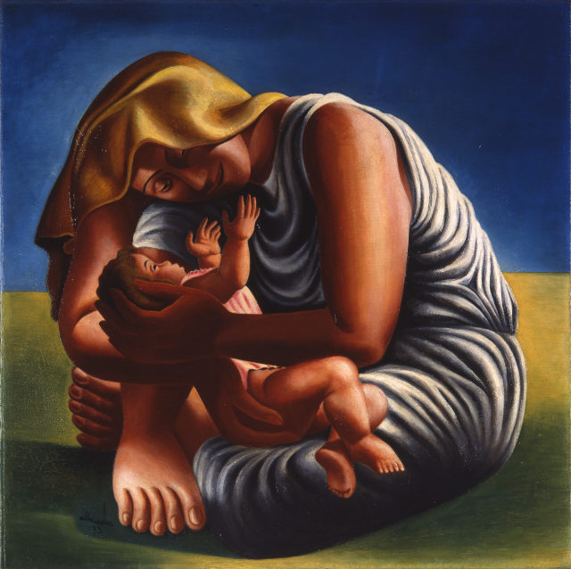 José de Almada Negreiros, “Maternidade”, 1935. Óleo sobre tela. Coleção Moderna