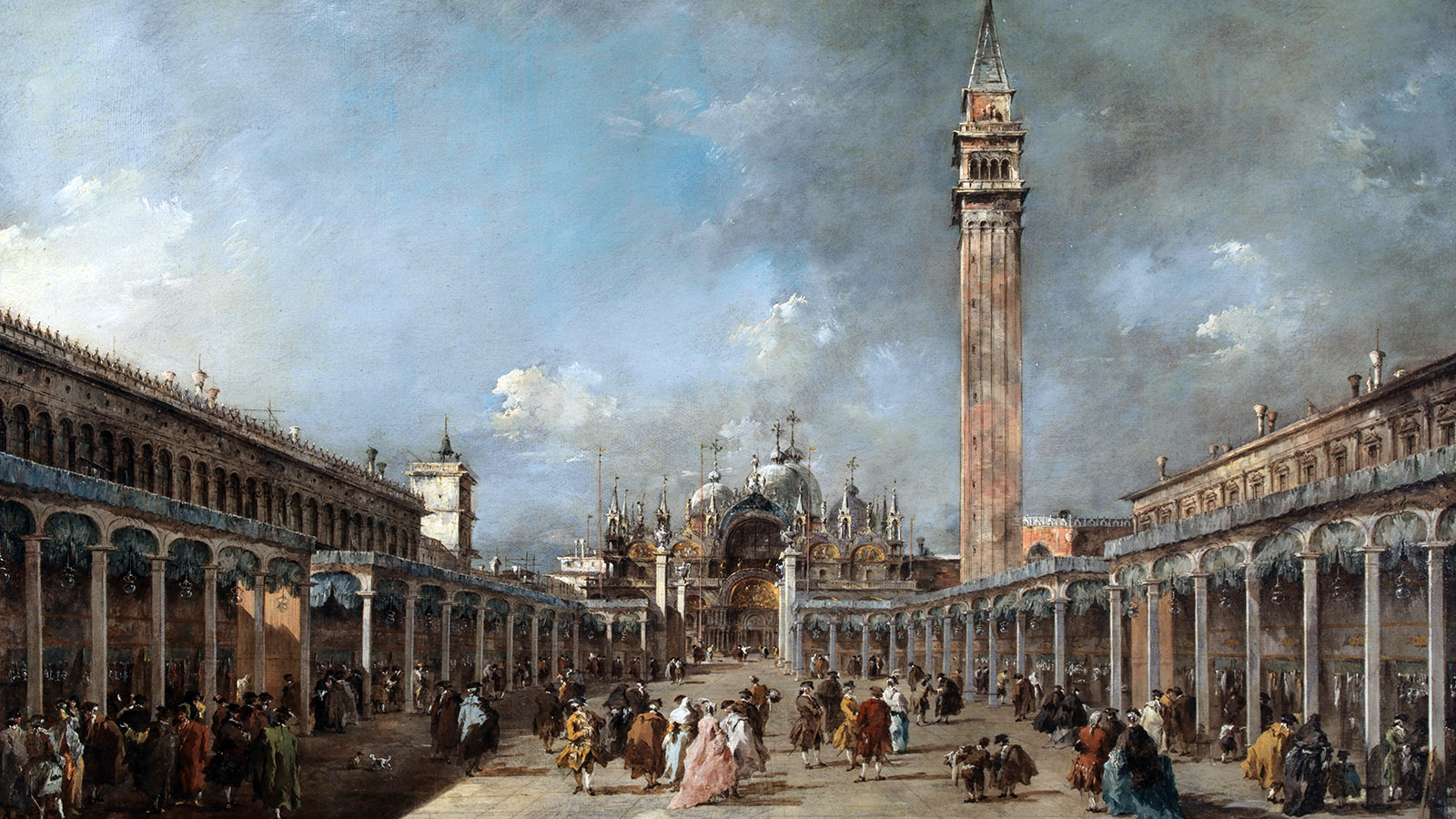 Francesco Guardi, «A Festa da Ascensão na Praça de São Marcos Veneza», c. 1775. Óleo sobre tela. Museu Calouste Gulbenkian,