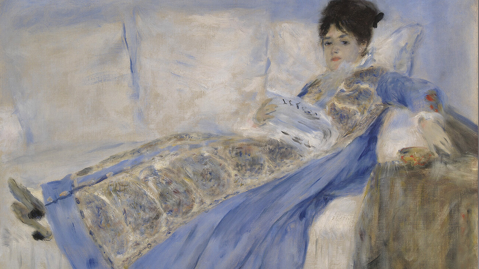 Pierre-Auguste Renoir, «Retrato de Camille Monet». França, c. 1874. Óleo sobre tela. Museu Calouste Gulbenkian