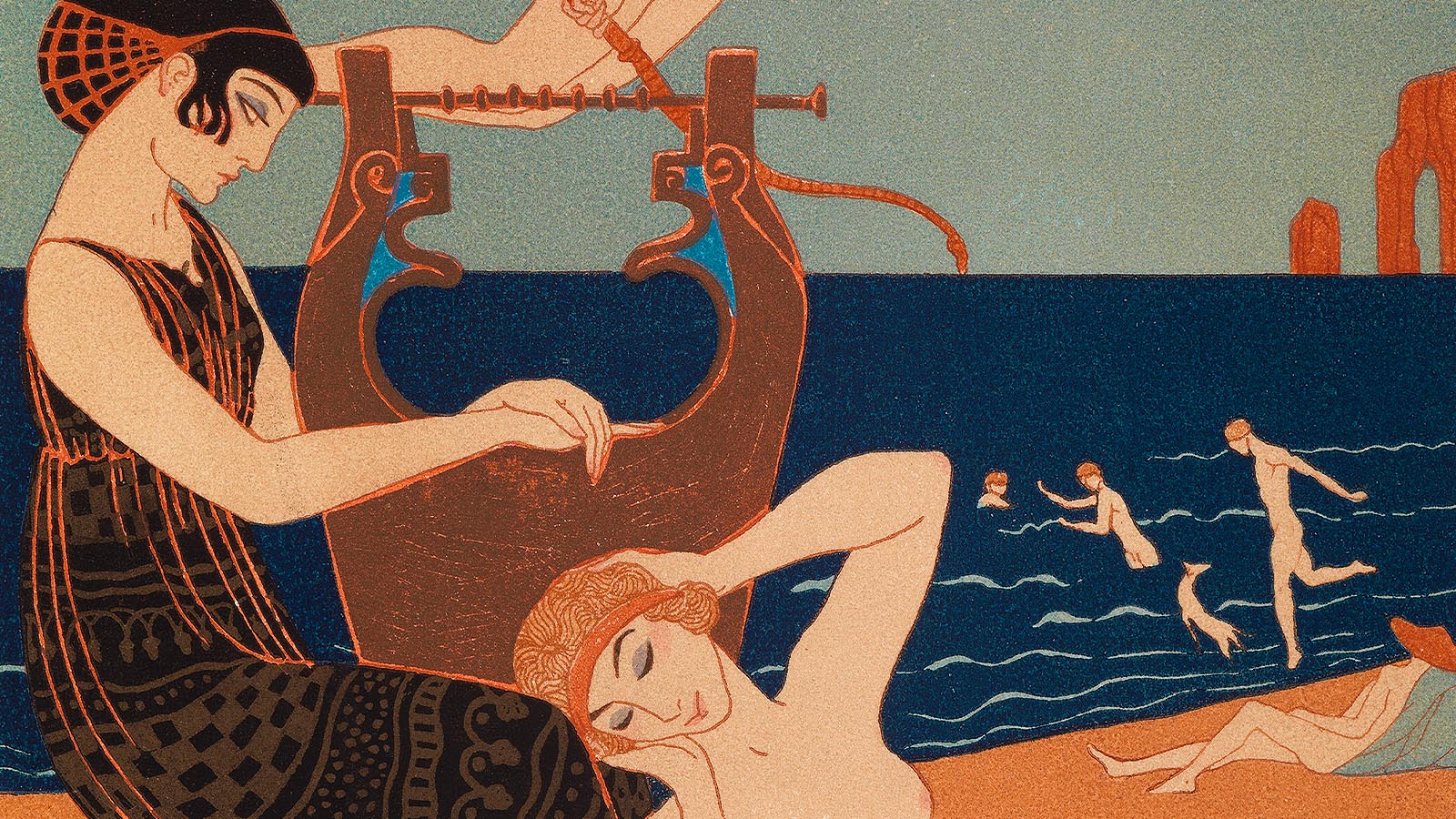 Pierre Louÿs, «Les Chansons de Bilitis». Ilustrações de George Barbier. Paris: Pierre Corrard, 1922. Museu Calouste Gulbenkian
