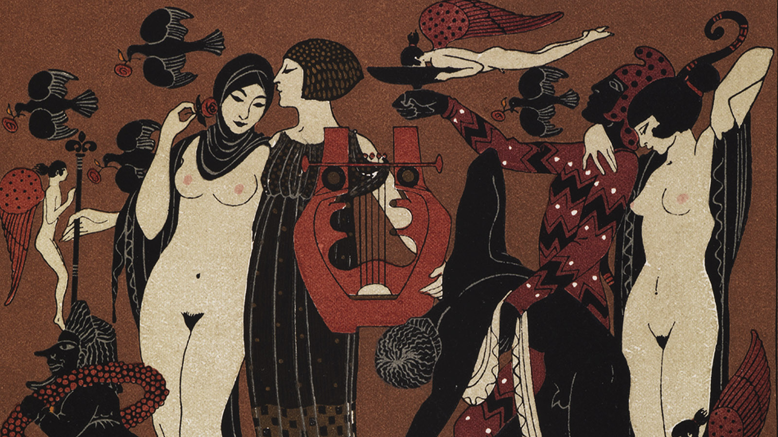 Pierre Louÿs, «Les Chansons de Bilitis». Ilustrações de George Barbier. Paris: Pierre Corrard, 1922. Museu Calouste Gulbenkian