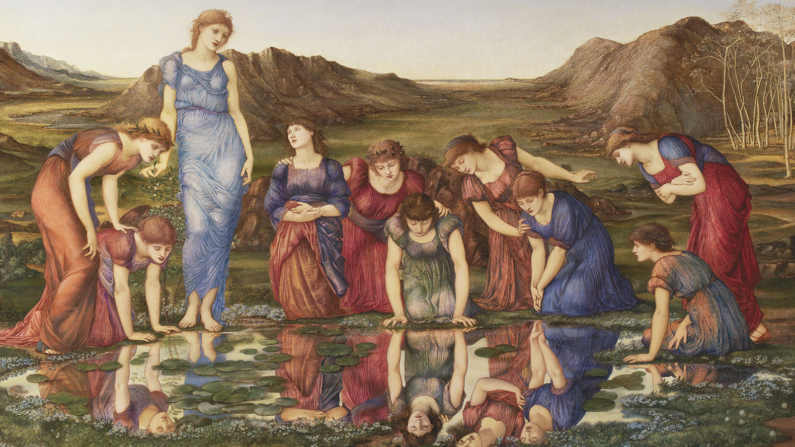 Sir Edward Burne-Jones, «O Espelho de Vénus». Inglaterra, 1875. Óleo sobre tela. Museu Calouste Gulbenkian