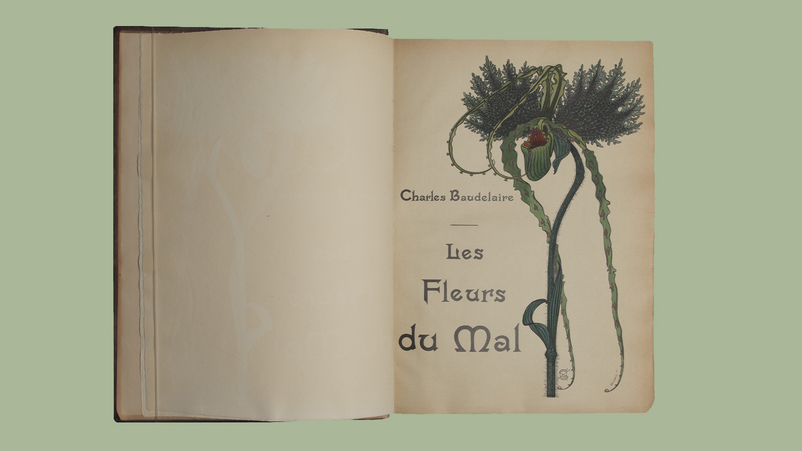 Charles Baudelaire, «Les Fleurs du Mal». Ilustrações de Carlos Schwabe. Paris: Charles Meunier, 1900. Museu Calouste Gulbenkian,