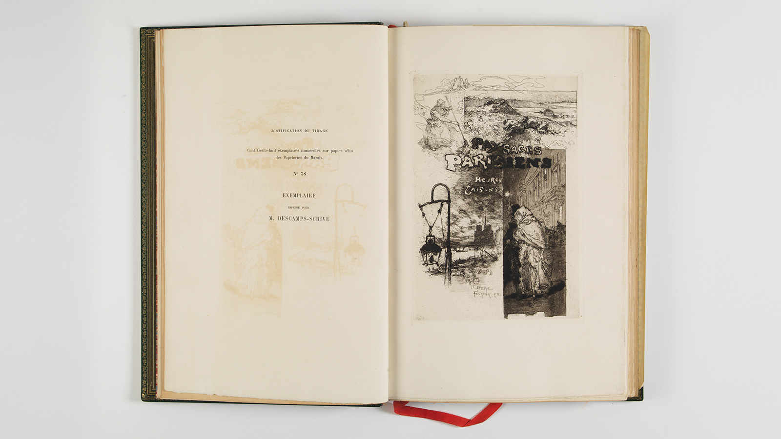 Émile Goudeau, «Paysages parisiens. Heures et saisons». Ilustrações de Auguste-Louis Lepère. Paris: Imprimé pour Henri Beraldi, 1892. Museu Calouste Gulbenkian, inv. LM103