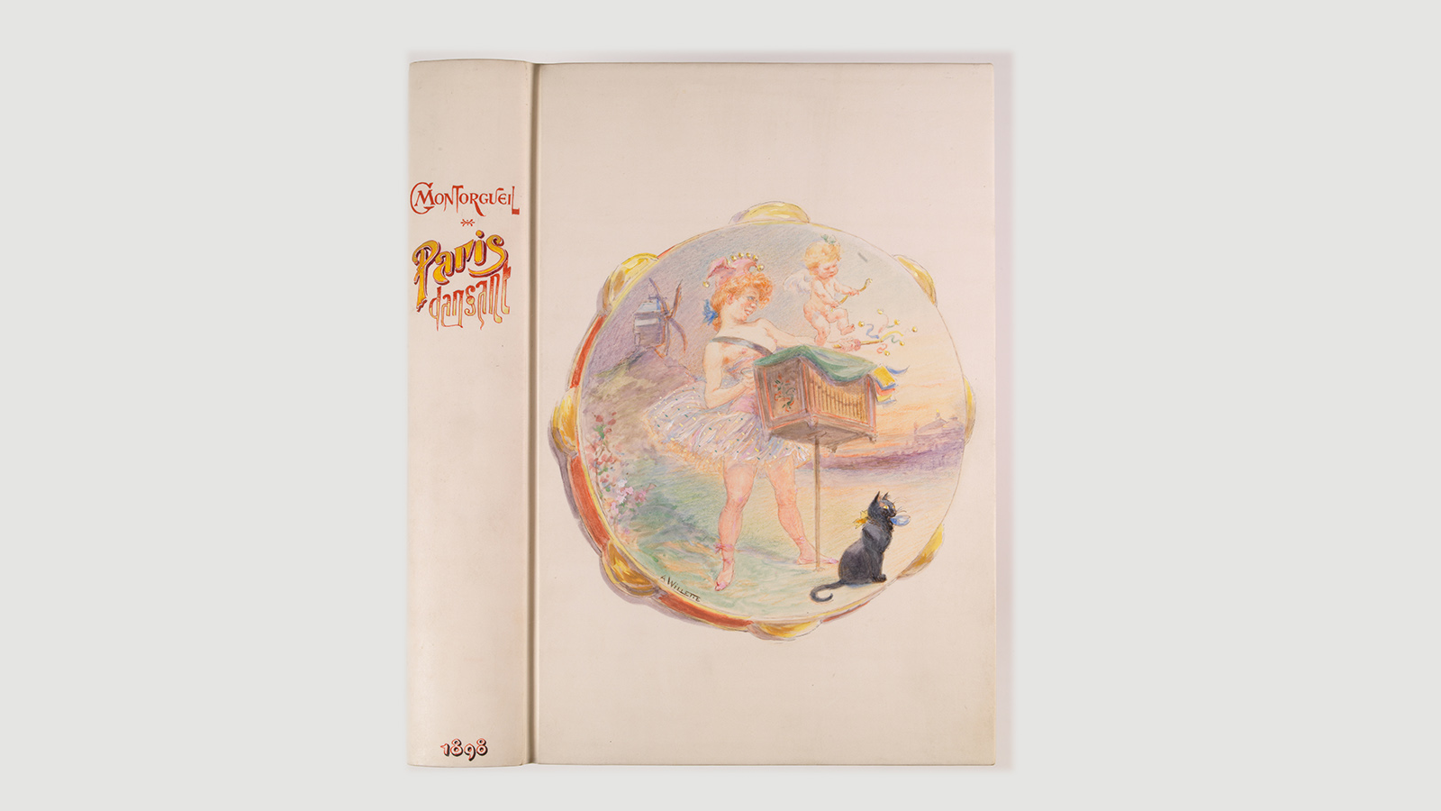 Georges Montorgueil, «Paris dansant». Ilustrações de Adolphe Willette e Charles-Lucien Léandre. Paris: Théophile Belin, Libraire, 1898. Museu Calouste Gulbenkian, inv. LM187