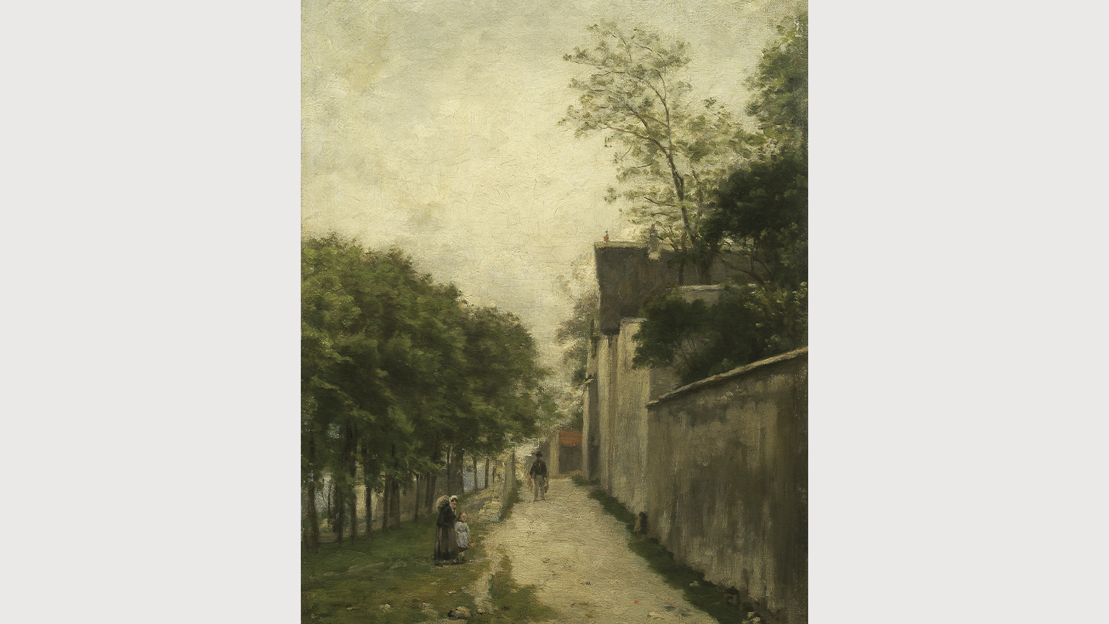 Stanislas Lépine, «A Rua Saint-Vincent em Montmartre». Paris, c. 1873-1878. Óleo sobre tela. Museu Calouste Gulbenkian, inv. 2387