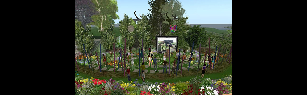 Image of the Virtual 'Garden for Change' in Second Life