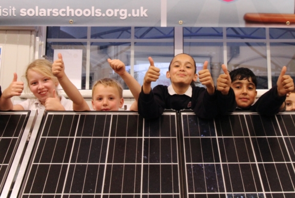 Pupils at solar schools