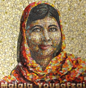 Malala Yousafzai by the London School of Mosaics