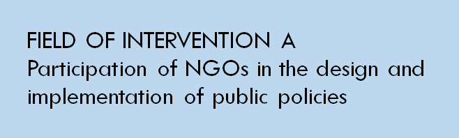 Field of Intervention A - Participation of NGOs in the design and implementation of public policies