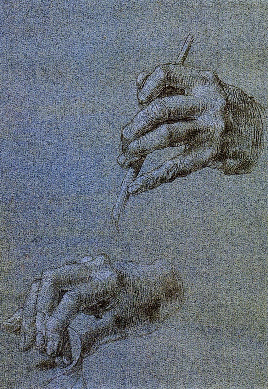 Albrecht Dürer, As mãos de São Domingos, 1506 Museu Albertina, Viena