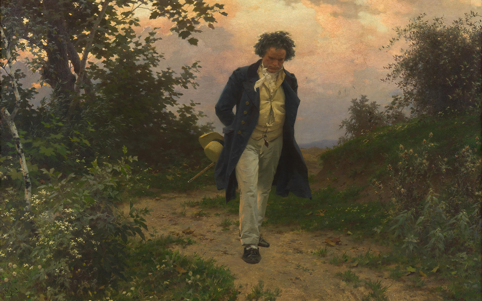 Ludwig van Beethoven. Pintura de Julius Schmid, c. 1920 © DR