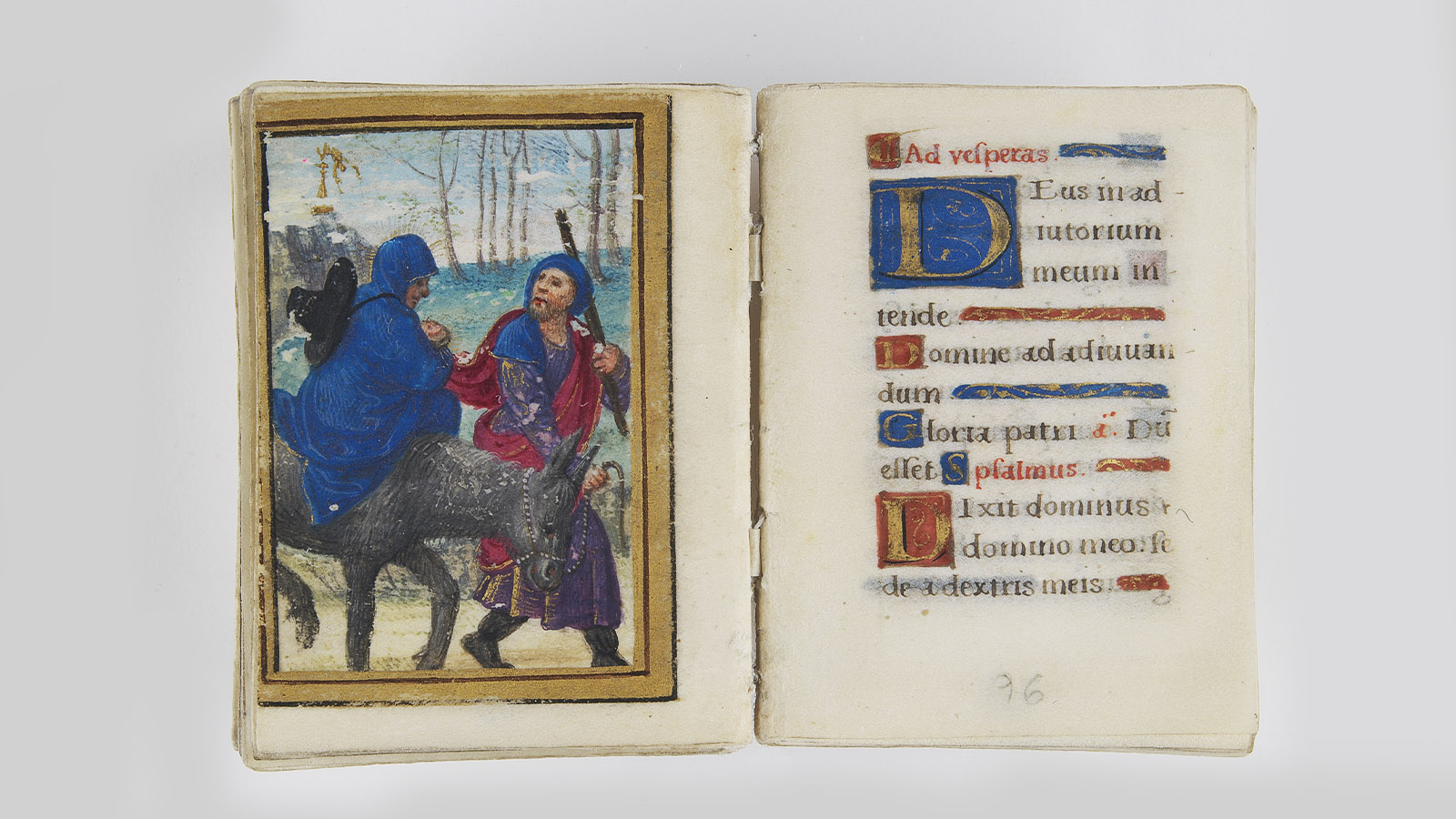 Livro de Horas, fol. 95v (pormenor). Pinturas de Nöel Bellemare, França, c. 1520. Museu Calouste Gulbenkian.