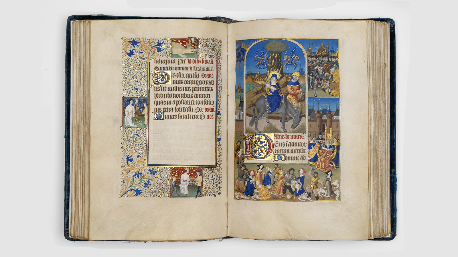 Livro de Horas, fol. 58r. Pinturas do Mestre de Bedford (provavelmente Haincelin de Haguenau), Paris, c. 1410-1415. Museu Calouste Gulbenkian.