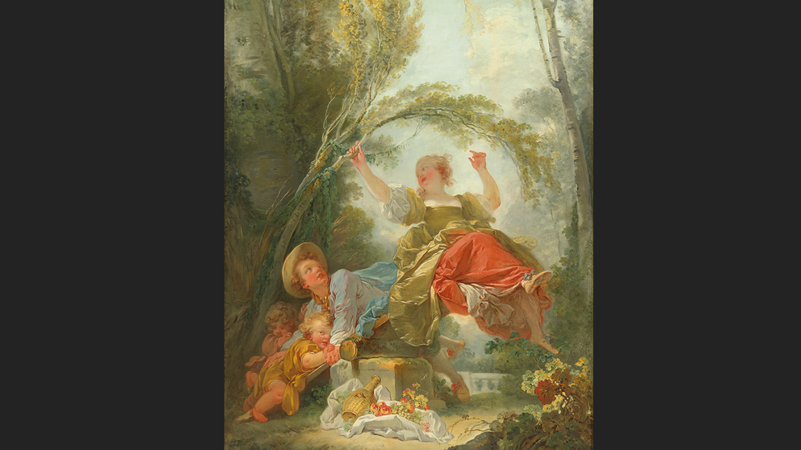Jean-Honoré Fragonard, ‘The See-Saw’. France, ca. 1750-1752. Oil on canvas. Museo Nacional Thyssen-Bornemisza, Inv. no. 148 (1956.13) © Museo Nacional Thyssen-Bornemisza. Madrid.